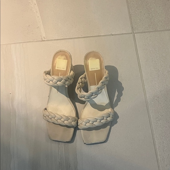 Dolce Vita Cream Braided Slide Sandals - Picture 1 of 3